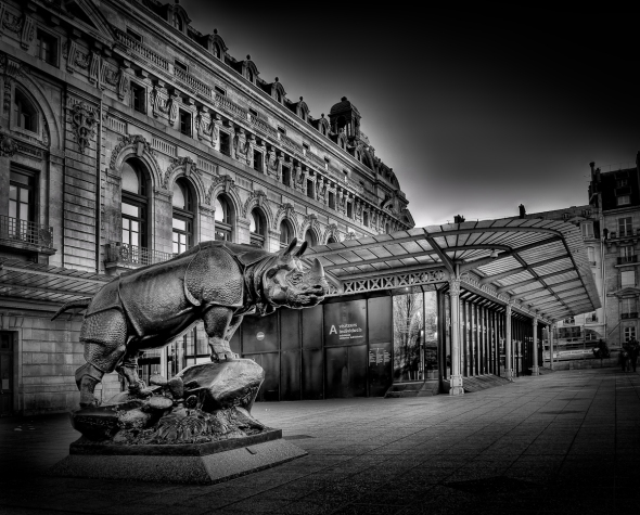 Musee d'Orsay black and white HDR Paris by Martin Soler