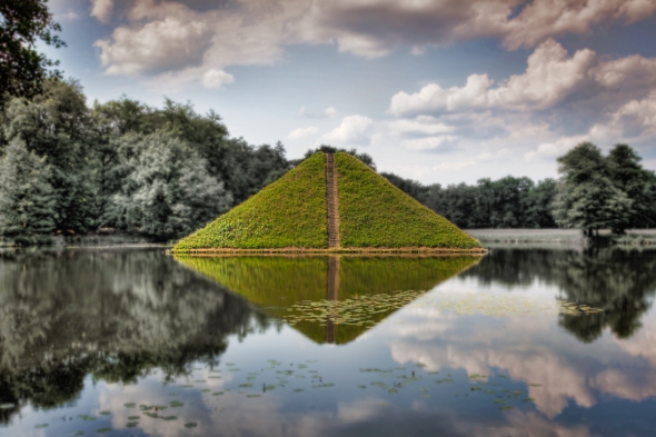 Pyramid of Branitz Parc in Cottbus, Germany